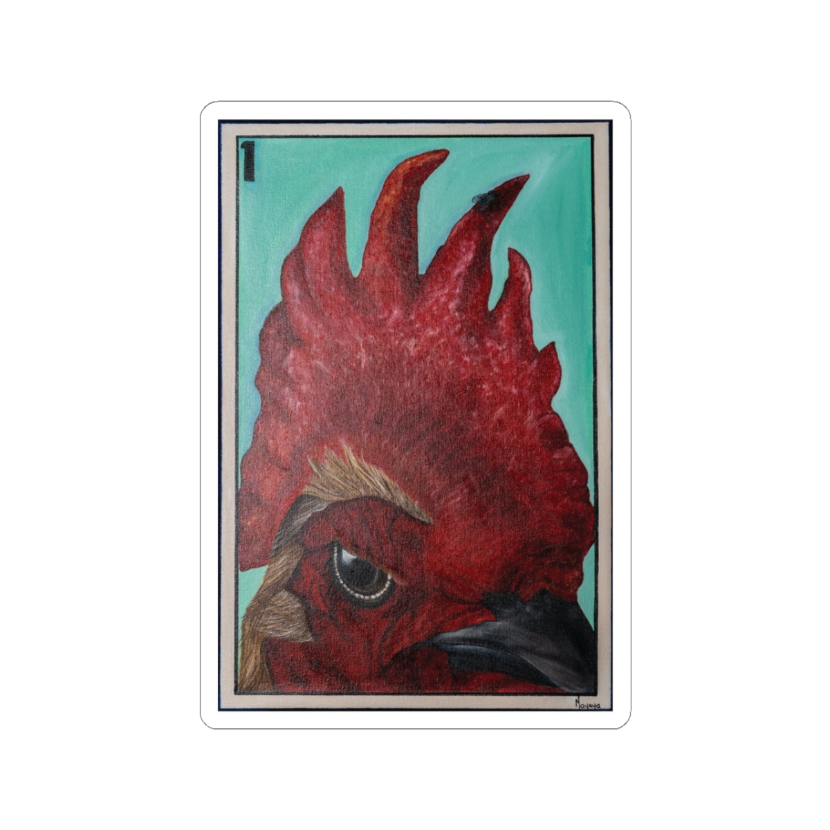Stylish Kiss-Cut Sticker – No. 1 El Gallo 🐓
