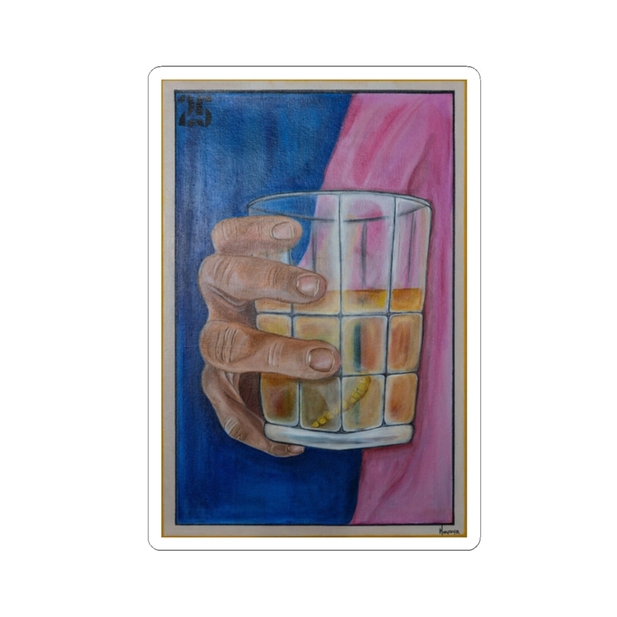 Stylish Kiss-Cut Sticker – No. 25 El Borracho 🍻