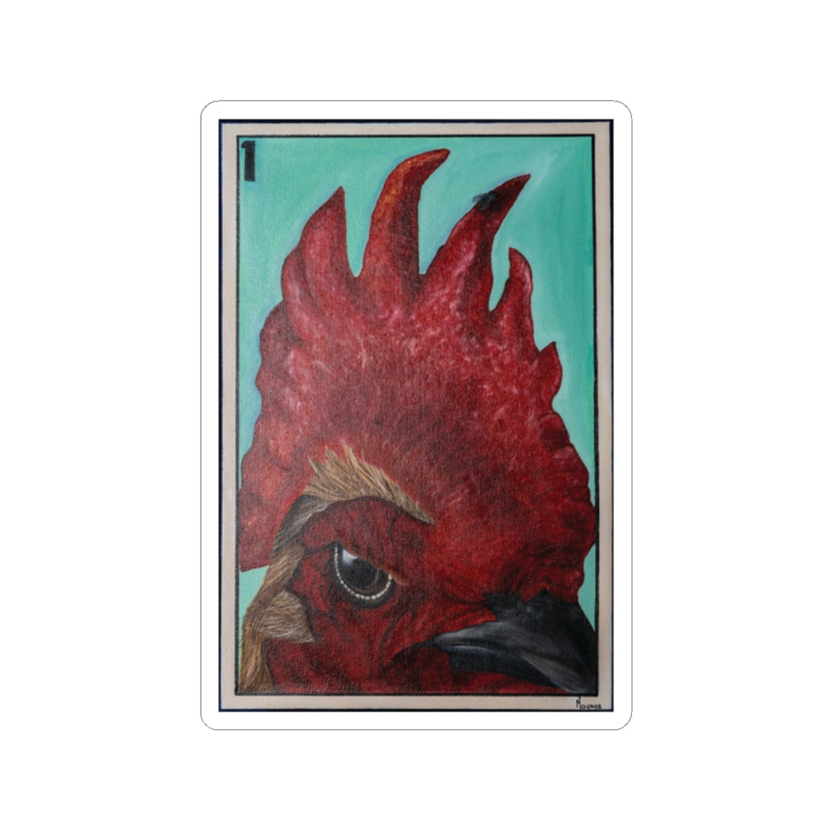 Stylish Kiss-Cut Sticker – No. 1 El Gallo 🐓
