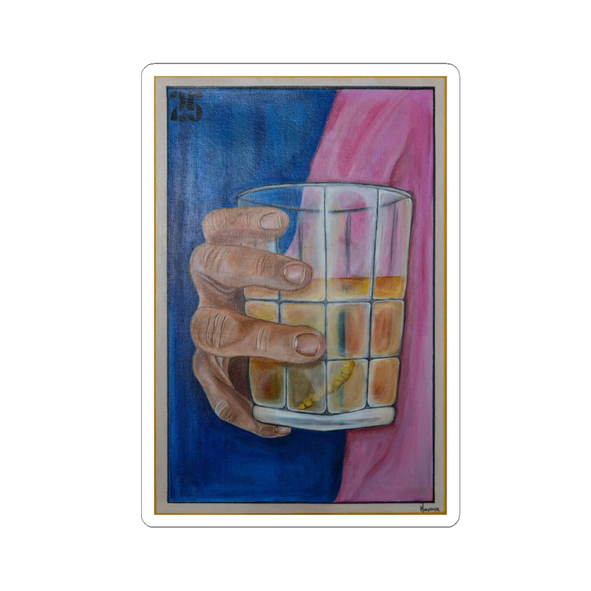 Stylish Kiss-Cut Sticker – No. 25 El Borracho 🍻